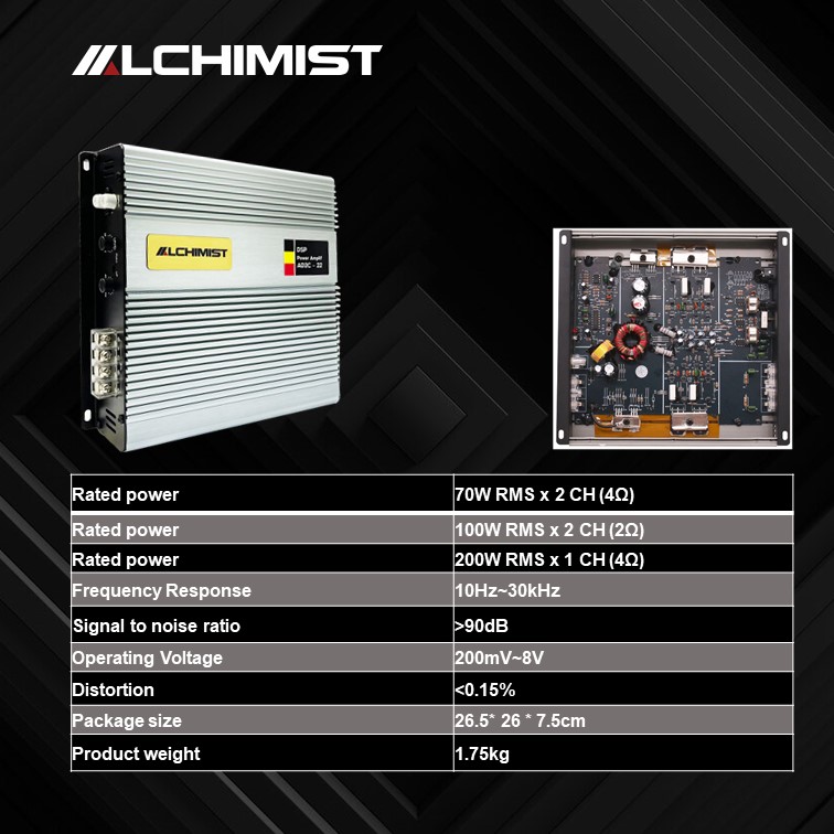 Digital Signal Processing Class AB Alchimist AD2C-2200 2 Channel